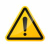 Vector sign warning signs of high voltage hazard Isolated on a w